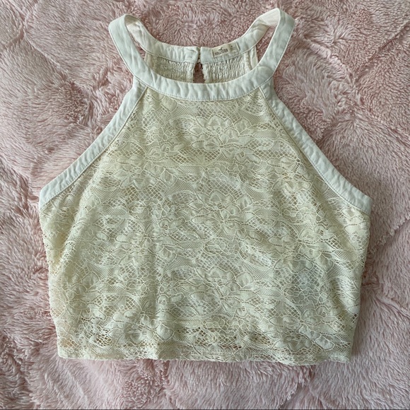Hollister Tops - Lace Halter Crop Top